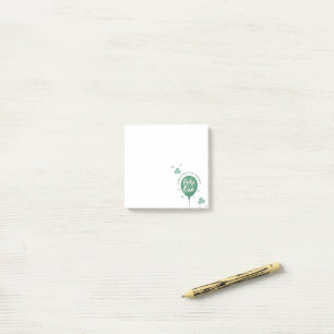 Lucky One 1st Birthday St Patricks Day Clover Post-it Notes