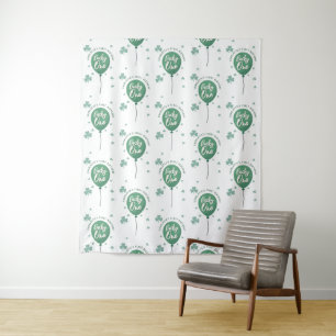 Lucky One 1st Birthday St Patricks Day Clover Tapestry