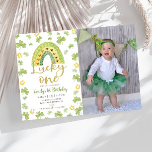 Lucky One 1st Birthday St Patrick's Day Invitation