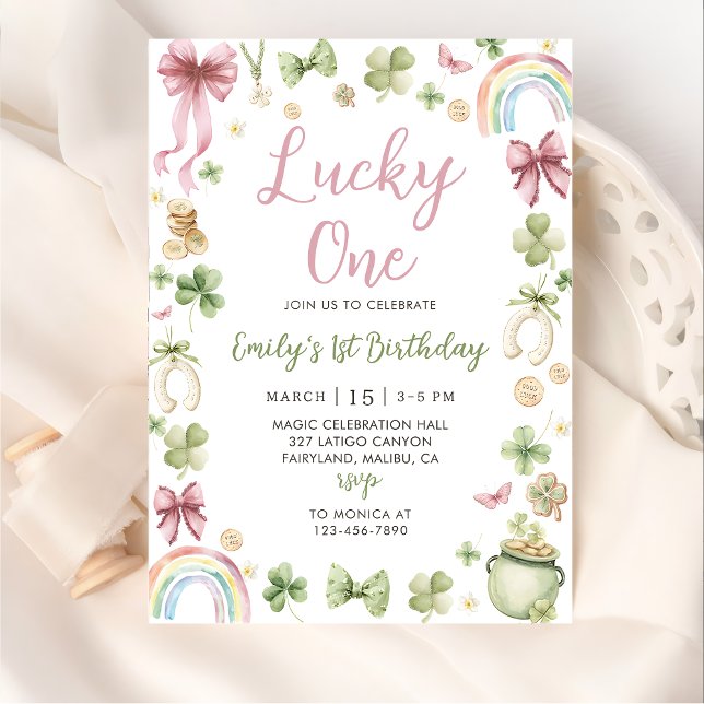 Lucky One 1st Birthday St Patrick's Day Invitation (Creator Uploaded)