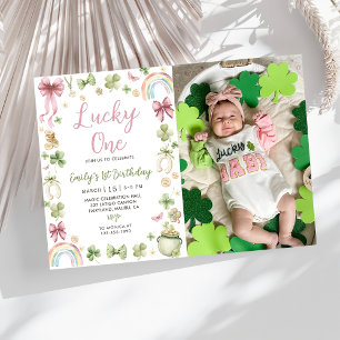 Lucky One 1st Birthday St Patrick's Invitation