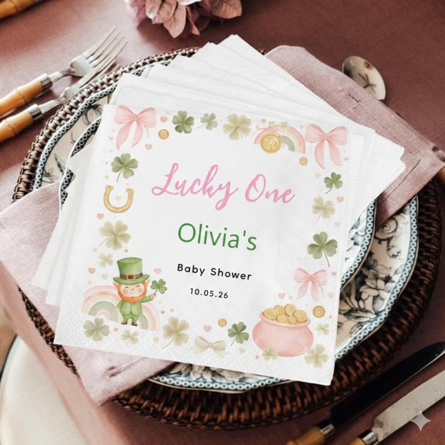 Lucky One Baby Shower Napkins – St Patrick’s Day  (Creator Uploaded)