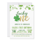 Lucky One Birthday Invitation