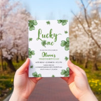 Lucky One Birthday Invitation, St. Patricks Themed