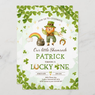 Lucky One Birthday St Patrick's 1st Birthday Party Invitation