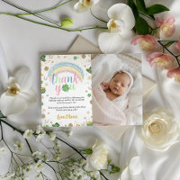 Lucky One Photo Birthday Thank You Card