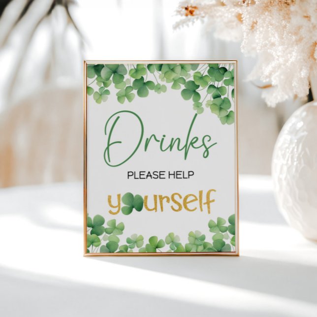 Lucky One Shamrock Birthday Table Sign (Creator Uploaded)