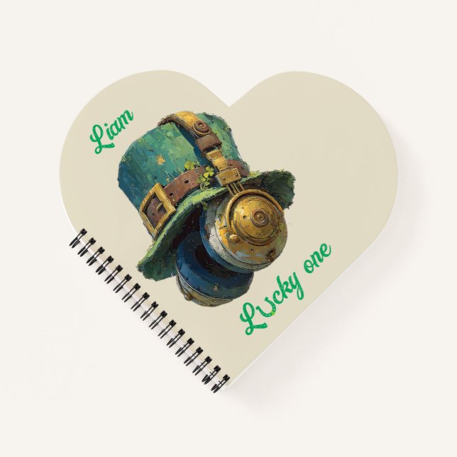 Lucky One St. Patrick’s Day Music Personalized Notebook (Front)