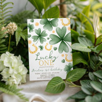 Lucky One St. Patrick's 1st Birthday Invite