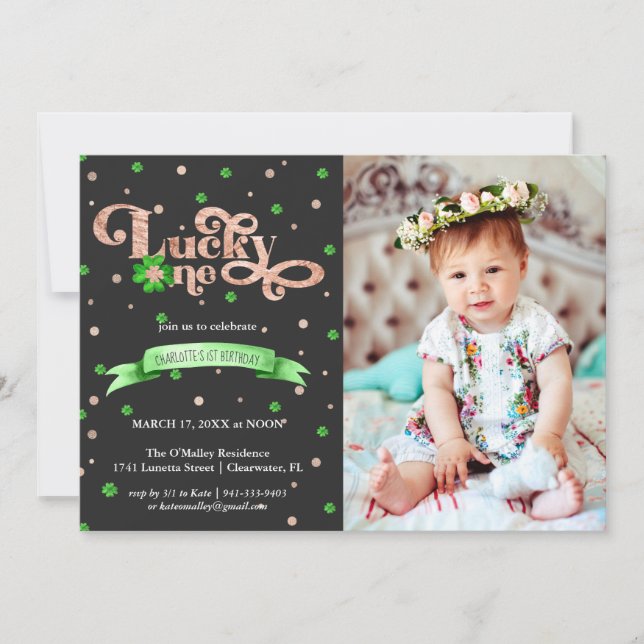 Lucky One | St. Patrick's Day 1st Birthday (Front)