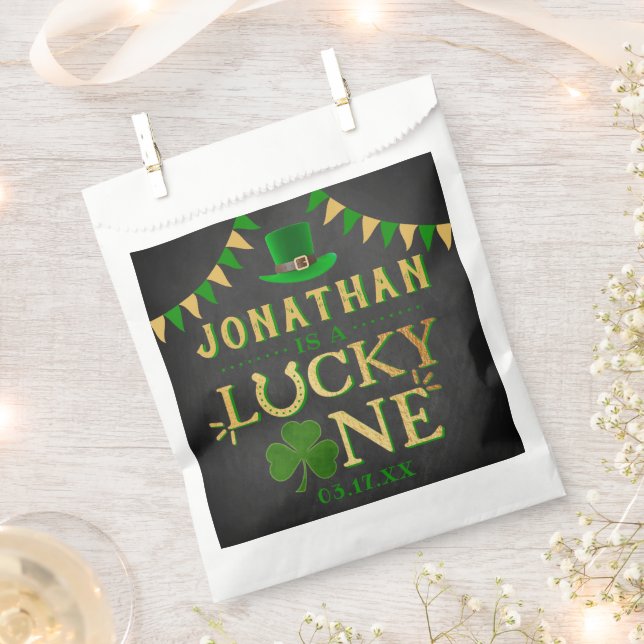 Lucky One St. Patrick's Day 1st Birthday Favour Bags (Clipped)