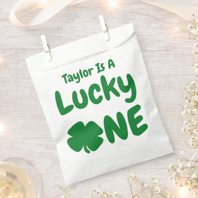 Lucky One St Patrick's Day 1st Birthday Favour Bags (Clipped)