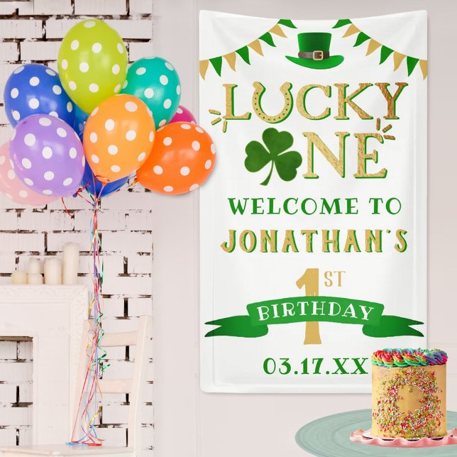 Lucky One St. Patrick's Day 1st Birthday Welcome  Banner (Creator Uploaded)