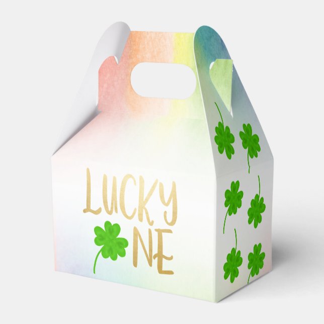Lucky One St. Patrick's Day Birthday Favour Box (Front Side)