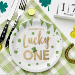 Lucky One St Patrick's Day Paper Plate Clover Boy<br><div class="desc">♥ A perfect addition to your little one's birthday party! Lucky One St Patrick's Day First Birthday Theme.</div>