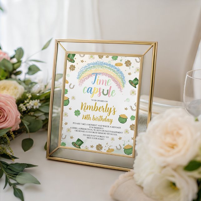 Lucky One Time Capsule Birthday Sign (Creator Uploaded)