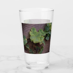 Lucky or Determined? Saint Patricks Day Shamrocks Glass