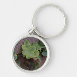 Lucky or Determined? Saint Patricks Day Shamrocks Key Ring
