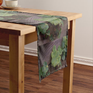 Lucky or Determined? Saint Patricks Day Shamrocks Short Table Runner