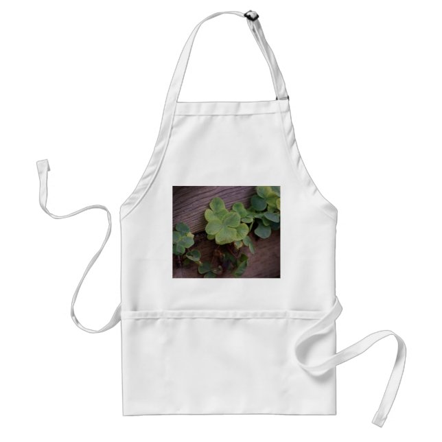 Lucky or Determined? Saint Patricks Day Shamrocks Standard Apron (Front)