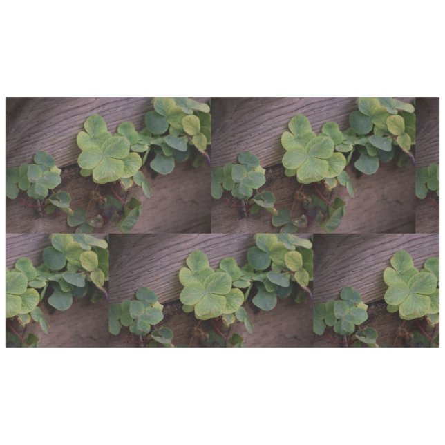 Lucky or Determined? Saint Patricks Day Shamrocks Tablecloth (Front (Horizontal))
