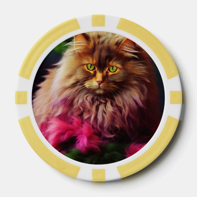 Lucky Pocker Chips for Cat Lovers (Front)