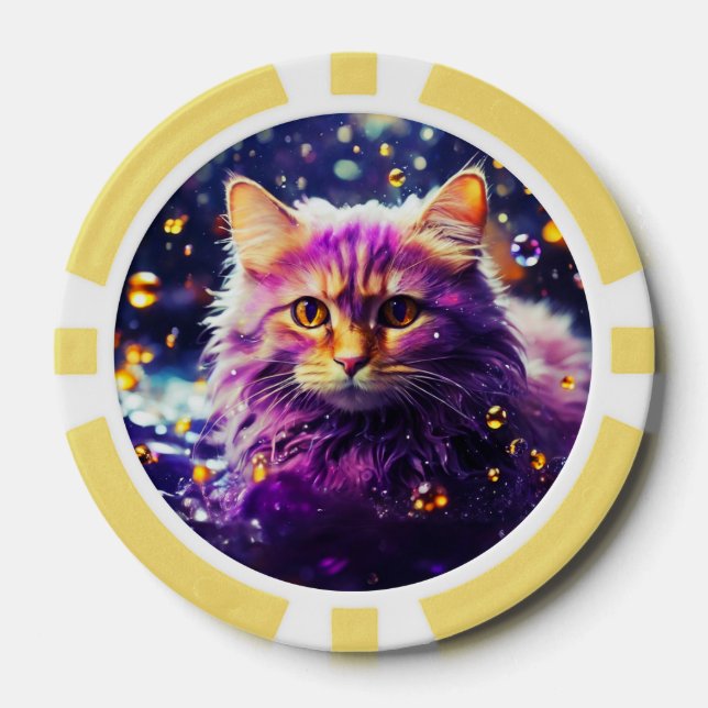 Lucky Pocker Chips for Cat Lovers (Front)