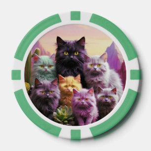 Lucky Pocker Chips for Cat Lovers