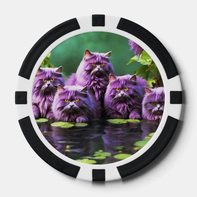 Lucky Pocker Chips for Cat Lovers (Front)