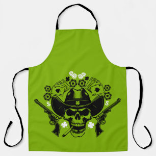 Lucky Poker Skull Apron