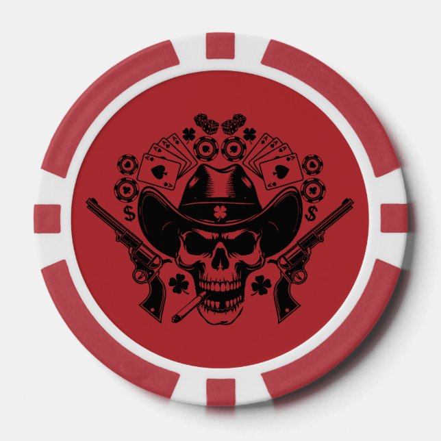 Lucky Poker Skull Chips (Front)