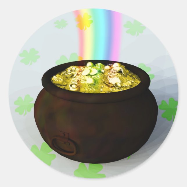 Lucky Pot of Gold Sticker (Front)