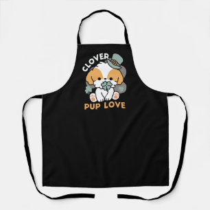 Lucky Pup with Clover – St. Patrick's Day Gift Apron