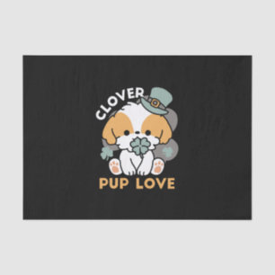 Lucky Pup with Clover – St. Patrick's Day Gift Tissue Paper