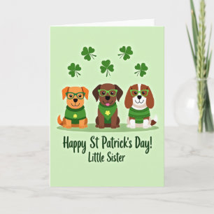 Lucky Pups Happy St Patricks Card