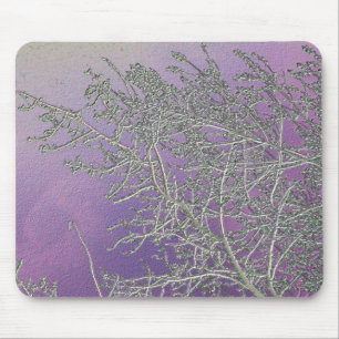Lucky Purple n Silver Streaks V5 Mouse Pad