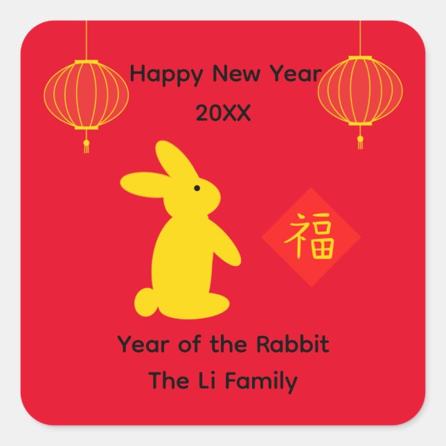 Lucky Rabbit #4-2 Stickers (Front)