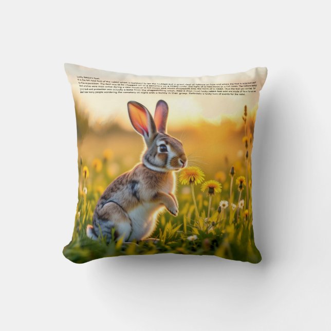 Lucky Rabbit Foot  Cushion (Front)