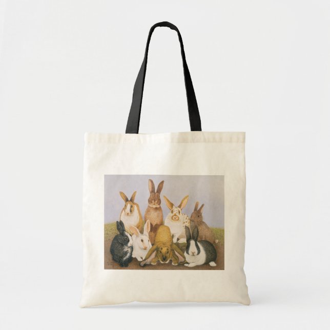 Lucky rabbits tote bag (Front)