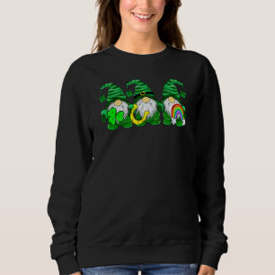 Lucky Rainbow Gnome Happy St Patrick's Day Kids Wo Sweatshirt