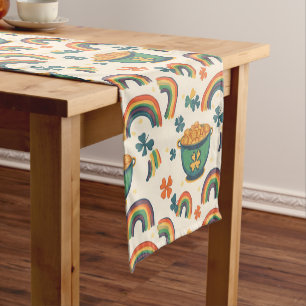 Lucky Rainbow Parade Short Table Runner