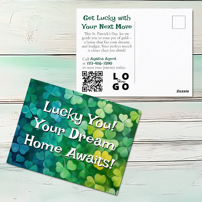 Lucky Real Estate, Realty, Realtor Marketing Postcard (Creator Uploaded)