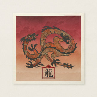 Lucky Red Dragon, 龙 Napkin