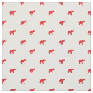 Lucky Red Elephant Fabric
