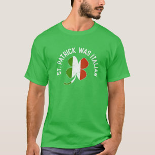 Lucky Saint Patricks Italian Flag Print St Patty's T-Shirt