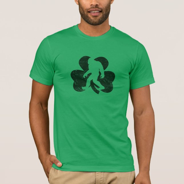 Lucky Sasquatch T-shirt (Distressed) (Front)