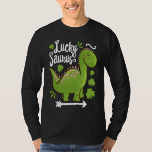 Lucky Saurus Dinosaur Dino St Patricks Day Toddler T-Shirt