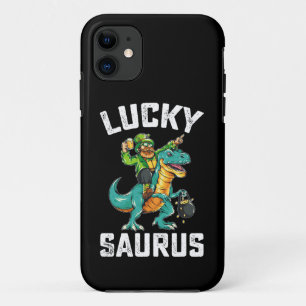 Lucky Saurus Dinosaur T Rex St Patrick's Day Case-Mate iPhone Case