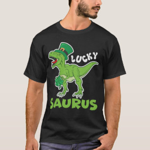 Lucky Saurus T-rex St. Patrick's Day T-Shirt