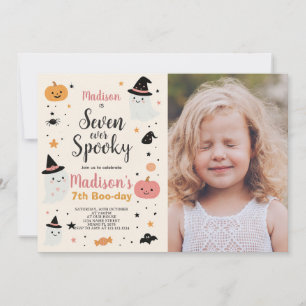 Lucky Seven Kids Halloween Birthday Invitation